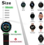 18mm Nylon Sport Quick Release Watch Bands Compatible with Garmin Venu 3S/Venu 2S/Vivoactive 4S/Vivomove 3S/Active S/Forerunner 265(42mm)/Fossil Women's Gen 6 42mm/5E 42mm/Gen 4 Sport Women Men - Image 3