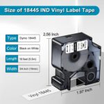 10 Pack Compatible for Dymo Rhino Pro IND Vinyl Label Tape 18445 3/4" 19mm Black on White Label for Rhino and 3M Label Maker Tape - Image 4