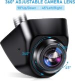 GLK Backup Camera, AHD 1080P Wide Angle Reverse Camera, Night Vision IP69K Waterproof Rear View Camera for 12V Car Vehicle SUV RV, Adjust Angle Left and Right, Up and Down - Image 4