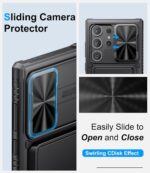 for Samsung Galaxy S24 Ultra Case Wallet, Built-in Card Holder (4-5 Cards) & Slide Camera Cover & Kickstand, Military Grade Protection, Rugged Silicone Case for Galaxy S24 Ultra 2024 Only, Black - Image 5