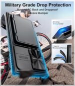 for Samsung Galaxy S24 Ultra Case Wallet, Built-in Card Holder (4-5 Cards) & Slide Camera Cover & Kickstand, Military Grade Protection, Rugged Silicone Case for Galaxy S24 Ultra 2024 Only, Black - Image 6