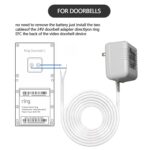 24V 500MA Doorbell Transformer, AC Adapter,16.4ft Doorbell Power Supply,Ring Doorbell Transformer for Ring Wired, for Power Cable Compatible with Ring, Nest, Wyze, and Eufy Doorbells (White) - Image 8