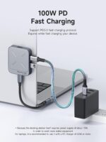 Hagibis Magnetic USB C Hub with Magsafe for iPhone 16 15 Pro Max, 6 in 1 Type-C Docking Station SD4.0 Micro SD4.0 Card Solt 100W PD 10Gbps USB-C AUX for MacBook Pro Air, iPad Pro (TC100S) - Image 5