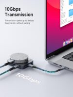 Hagibis Magnetic USB C Hub with Magsafe for iPhone 16 15 Pro Max, 6 in 1 Type-C Docking Station SD4.0 Micro SD4.0 Card Solt 100W PD 10Gbps USB-C AUX for MacBook Pro Air, iPad Pro (TC100S) - Image 6