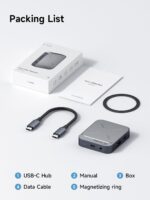 Hagibis Magnetic USB C Hub with Magsafe for iPhone 16 15 Pro Max, 6 in 1 Type-C Docking Station SD4.0 Micro SD4.0 Card Solt 100W PD 10Gbps USB-C AUX for MacBook Pro Air, iPad Pro (TC100S) - Image 8