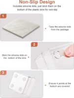 SMARTAKE 7-Piece Drawer Organizer with Non-Slip Silicone Pads, 4-Size Desk Drawer Organizer Trays Storage Tray for Makeup, Jewelries, Utensils in Bedroom Dresser, Office and Kitchen (Clear) - Image 7