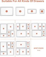 SMARTAKE 7-Piece Drawer Organizer with Non-Slip Silicone Pads, 4-Size Desk Drawer Organizer Trays Storage Tray for Makeup, Jewelries, Utensils in Bedroom Dresser, Office and Kitchen (Clear) - Image 8