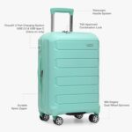 Traveler's Choice Pagosa Indestructible Hardshell Expandable Spinner Luggage, Mint, Carry-on - Image 8