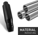 1 PC Car Modified Gearshift Knob with 8/10/12mm Adapter, 32mm x 145mm Alloy Dynamic Smooth Line Automatic Shift Knob, Personalized Accessories, for Automatic Transmission Cars (Black) - Image 5