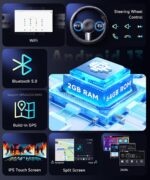 2G+64G DSP Radio for Honda Accord 2.4L 2013-2015,Car Stereo with Wireless Carplay Android Auto,10.1inch Accord 9th Gen Touch Screen,5.0Bluetooth,FM/RDS,GPS Chip,WiFi,RCA,USB,26UIs,EQ,Backup Camera, - Image 4