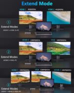 MacBook Pro Docking Station Dual Monitor HDMI Adapter,12 in 1 USB C Adapters for MacBook Pro Air Mac HDMI Dock Dongle Dual USB C to DualHDMI VGA Ethernet AUX 4USB SD/TF100W PD - Image 5