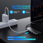 MacBook Pro Docking Station Dual Monitor HDMI Adapter,12 in 1 USB C Adapters for MacBook Pro Air Mac HDMI Dock Dongle Dual USB C to DualHDMI VGA Ethernet AUX 4USB SD/TF100W PD - Image 8