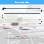 Dash Cam Hardwire Kit Micro USB Hard Wire Kit with 12V-24V to 5V Car Dash Camera Power Cord,24 Hours Surveillance Low Voltage Protection 4 Fuse Tap Cable 13FT - Image 3