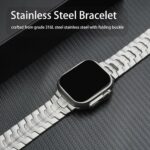 Compatible with Garmin Forerunner 970 bands, Quick Release Stainless Steel Metal Strap with Folding Clasp Replacement Band Compatible with Garmin Forerunner 970 - Image 5