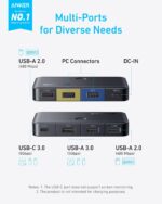 Anker USB 3.0 Switch, Easy One-Click Device Switching for 2 Laptops or Desktops, 3 USB-A Ports, 5Gbps Data Transfer, Compatible with Windows, macOS, Linux - Image 3