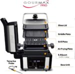 Foodgenie Gourmax Pro One Cooking Device - All-in-One Oven, Smokeless Grill, Air Fryer, Griddle, Cooker & More – 16 Preset Functions, Smart Temperature Control, Dual Surface, Dishwasher Safe, 1500W - Image 4