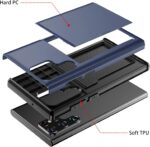 for Samsung Galaxy S25 Ultra Wallet Case with Card Holder, 2X Screen Protector Dual Layer Heavy Duty Protective Hidden Card Slot Slim Case for Galaxy S25 Ultra 6.9" 2025 (Blue) - Image 3