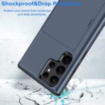 for Samsung Galaxy S25 Ultra Wallet Case with Card Holder, 2X Screen Protector Dual Layer Heavy Duty Protective Hidden Card Slot Slim Case for Galaxy S25 Ultra 6.9" 2025 (Blue) - Image 7