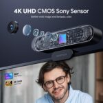 DEPSTECH 4K Webcam, Ultra HD 1/2.55'' Sony Sensor, 3X Digital Zoom, Dual Noise-Canceling Microphones, Remote Control, Auto Focus, Streaming Webcam for PC, Mac, Laptop, Video Call, Zoom, Skype, Teams - Image 3