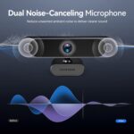 DEPSTECH 4K Webcam, Ultra HD 1/2.55'' Sony Sensor, 3X Digital Zoom, Dual Noise-Canceling Microphones, Remote Control, Auto Focus, Streaming Webcam for PC, Mac, Laptop, Video Call, Zoom, Skype, Teams - Image 5