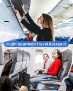 Large Travel Backpack for Men Women, 40L Carry On Backpack Flight Approved, 17.3 Inch Laptop Backpack, TSA Water Resistant Business Weekender Luggage Personal Item Bag - Image 4