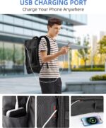 Large Travel Backpack for Men Women, 40L Carry On Backpack Flight Approved, 17.3 Inch Laptop Backpack, TSA Water Resistant Business Weekender Luggage Personal Item Bag - Image 5