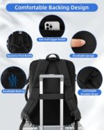 Large Travel Backpack for Men Women, 40L Carry On Backpack Flight Approved, 17.3 Inch Laptop Backpack, TSA Water Resistant Business Weekender Luggage Personal Item Bag - Image 6