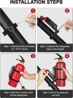 2PCS UTV Fire Extinguisher Mount Kits, Quick Release Roll Bar Fire Extinguisher Holder Fit for 1.75"-2" Roll Cage, Compatible with Polaris RZR/ Maverick Can Am X3/Kawasaki/Talon Pioneer - Image 7