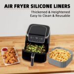 Silicone Air Fryer Liners for Ninja Pro XL AF141 AF140 AF181 AF180,2Pack 8.8inch Square Airfryer Silicone Liners Reusable Basket for Cosori,Chefman,Instant Pot,PHILIPS,Other 5-8QT Air Fryer - Image 7
