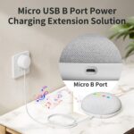 5V 1.8A Micro B Power Supply Cord, 5FT Replacement Power Adapter Charging Cable for Google Home Mini Speaker (1st Gen), White - Not for Google Home/Nest/Nest Mini/Google Mesh System - Image 3