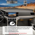 Hikity USB DVR On-Dash Camera - Loop Recording Dash Camera for Cars with 32GB SD Card 24H Parking Mode Driving Recorder LDWS FCWS Dash Cam for Android Radio Stereo GPS DVD - Image 3