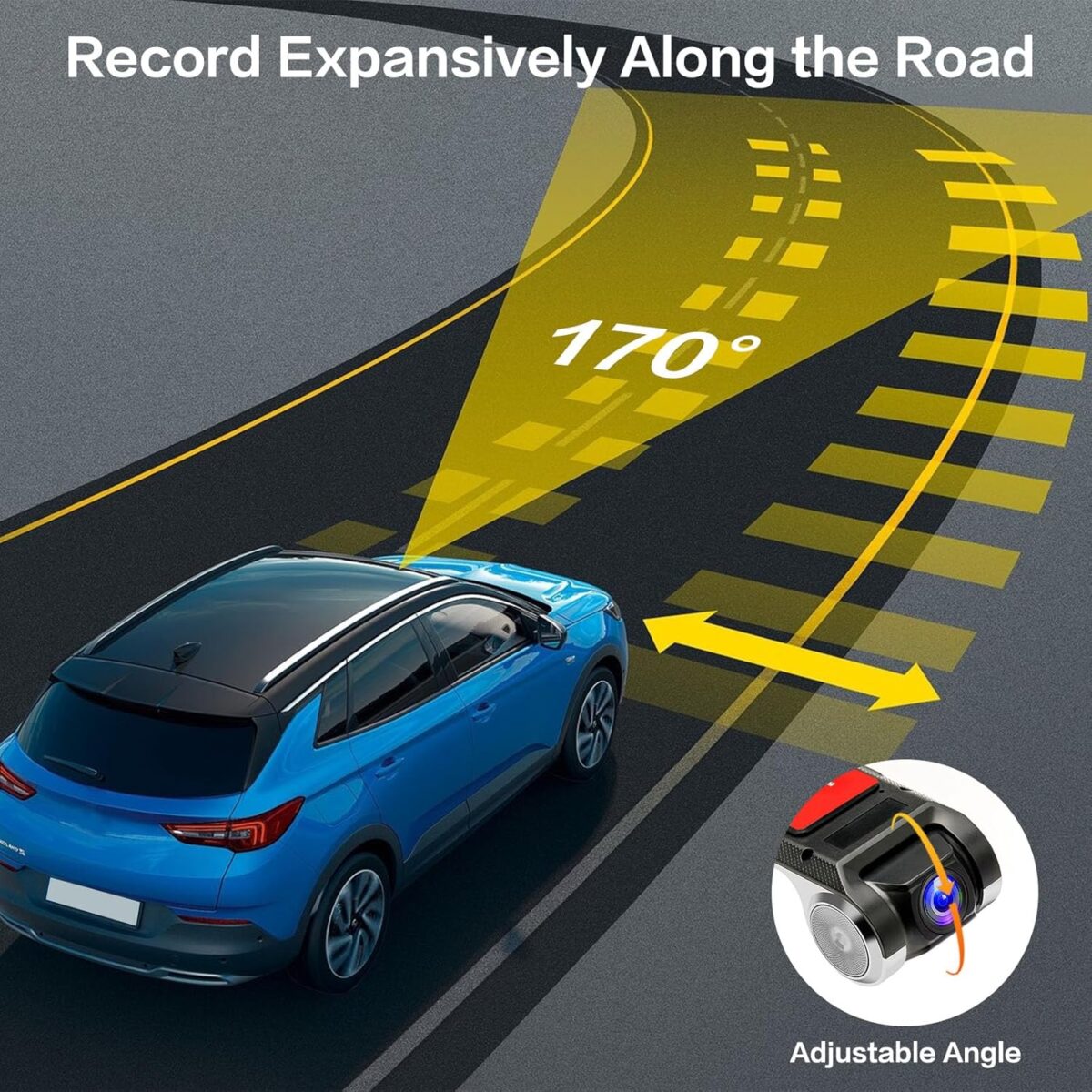 Hikity USB DVR On-Dash Camera - Loop Recording Dash Camera for Cars with 32GB SD Card 24H Parking Mode Driving Recorder LDWS FCWS Dash Cam for Android Radio Stereo GPS DVD - Image 5