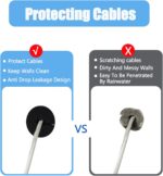 Starlink Cable Routing Kit, 4 Pcs Starlink Ethernet Cable Grommets Accessories with 3/4" Spade Drill Bit, Wall Wire Clips Pass Through Cables Mounting Kit for Wire Organizer(Black) - Image 5