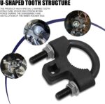 1 PC Car Rocker Disassemble Installation Tool, U-shaped Tooth Structure Steering Wheel Internal Ball Head Rudder Stock Multi-function Wrench, Modification Accessory, for Most Cars (Black) - Image 7