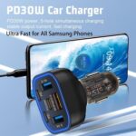 6 in 1 Multi Port USB C Car Charger Adapter PD 30W 6 Ports Super Fast Charging Cigarette Lighter Adapter 2 USB-C for MacBook iPhone 16/15/14/13/12 Galaxy Android Phones - Image 6