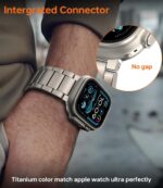 HONTECH Grade 2 Titanium Band Compatible with Apple Watch Ultra/Ultra 2 (49mm),Adjustable Titanium Apple Watch Band for Men,DLC Coating Scratch Resistant - Image 7