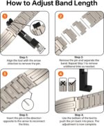 HONTECH Grade 2 Titanium Band Compatible with Apple Watch Ultra/Ultra 2 (49mm),Adjustable Titanium Apple Watch Band for Men,DLC Coating Scratch Resistant - Image 8