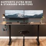 VIVO Full Motion Dual Monitor Desk Mount Clamp Stand VESA, Double Center Arm Joint, Holds 2 Screens up to 34 inches, STAND-V102D - Image 3