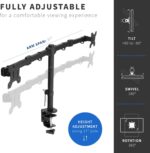 VIVO Full Motion Dual Monitor Desk Mount Clamp Stand VESA, Double Center Arm Joint, Holds 2 Screens up to 34 inches, STAND-V102D - Image 5