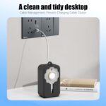 for Oura Ring Gen 4 Charger Protector Case, Soft Silicone Oura Ring 4 Charger Cover, Drop/Dust/Ageing Resistant for Oura Ring Gen4 Charger Organizer with Keychain, Deep Black - Image 5