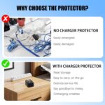 for Oura Ring Gen 4 Charger Protector Case, Soft Silicone Oura Ring 4 Charger Cover, Drop/Dust/Ageing Resistant for Oura Ring Gen4 Charger Organizer with Keychain, Deep Black - Image 7