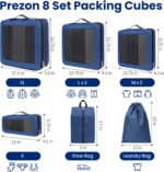 8 Set/6 Set/4 Set Compression Packing Cubes for Travel, Lightweight Vacation Travel Essentials, Travel Accessories for Suitcase Organizer Bags Set, Durable Luggage Organizer - Image 4