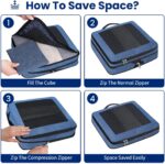 8 Set/6 Set/4 Set Compression Packing Cubes for Travel, Lightweight Vacation Travel Essentials, Travel Accessories for Suitcase Organizer Bags Set, Durable Luggage Organizer - Image 5