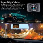 Backup Camera Mirror HD 1080P - Plug and Play Easy Set up Color Night Vision Rear View Mirror with License Plate Camera for Car Truck SUV Waterproof DIY Guide Lines AMTIFO A1 - Image 4