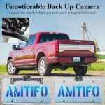Backup Camera Mirror HD 1080P - Plug and Play Easy Set up Color Night Vision Rear View Mirror with License Plate Camera for Car Truck SUV Waterproof DIY Guide Lines AMTIFO A1 - Image 5