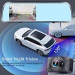 Backup Camera Mirror HD 1080P - Plug and Play Easy Set up Color Night Vision Rear View Mirror with License Plate Camera for Car Truck SUV Waterproof DIY Guide Lines AMTIFO A1 - Image 6