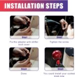 Pack-1 M12 x 1.25 Car Shift Knob Adapter for Non-Threaded Shifters, Metal Vehicle Transmission Gear Stick Shift Connector, Universal Automotive Shifter Accessories for Truck SUV Car (Black) - Image 4