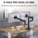 Dual Monitor Arm for 17-49 Inch Ultrawide Screens – Heavy Duty Monitor Arm Desk Mount – VESA Mount with Clamp and Grommet Base – Holds Up to 44 lbs. Each - Image 9
