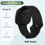 Compatible for Fitbit Versa 4 / Fitbit Versa 3 / Fitbit Sense 2 / Sense Watch Bands Women Men, Soft Silicone Replacement Strap for Smartwatch Band - Image 5
