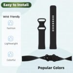 Compatible for Fitbit Versa 4 / Fitbit Versa 3 / Fitbit Sense 2 / Sense Watch Bands Women Men, Soft Silicone Replacement Strap for Smartwatch Band - Image 6